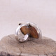 Bague en argent et agate - ajustable