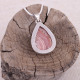 Pendentif en argent et pierre rhodochrosite