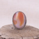 Bague en argent et agate - ajustable