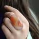 Bague en argent et agate - ajustable