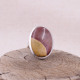 Bague en argent et pierre jaspe mokaïte