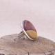 Bague en argent et pierre jaspe mokaïte