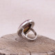 Bague en argent et pierre jaspe mokaïte