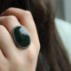 Bague en argent et pierre aventurine