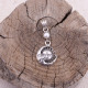 Pendentif en argent et perle de rivière - lune et soleil