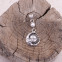 Pendentif en argent et perle de rivière - lune et soleil