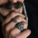 Bague en argent - Bouddha et Mara