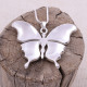 Pendentif en argent avec marcassites, abalone et rubis - papillon