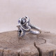 Bague pieuvre en argent et abalone