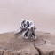 Bague pieuvre en argent et abalone