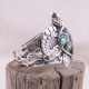 Bracelet rigide en argent et abalone - tortue