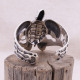 Bracelet rigide en argent et abalone - tortue