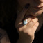Bague en argent et larimar - tortue