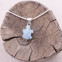 Pendentif en argent et pierre larimar - tortue