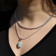 Pendentif en argent et pierre larimar