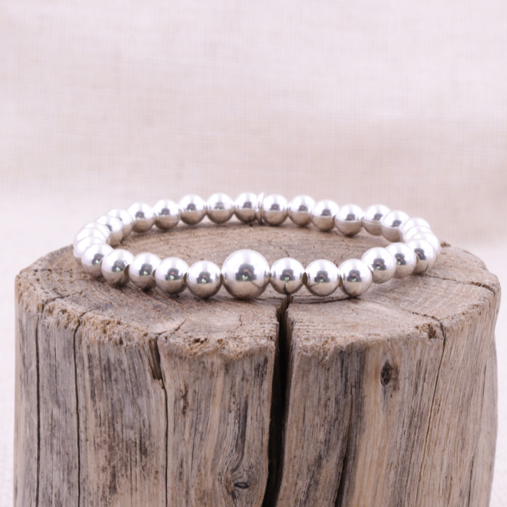 Bracelet "perles d'argent"