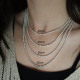 Collier "perles d'argent" - 4mm