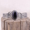 Bracelet rigide en argent et onyx