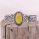 Bracelet rigide en argent et ambre