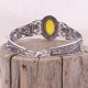 Bracelet rigide en argent et ambre
