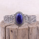 Bracelet rigide en argent et lapis lazuli