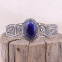 Bracelet rigide en argent et lapis lazuli