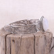 Bracelet rigide en argent et pierre de lune