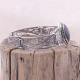 Bracelet rigide en argent et labradorite