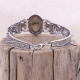 Bracelet rigide en argent et labradorite