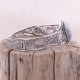 Bracelet rigide en argent et opale dendritique