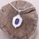 Pendentif en argent et lapis lazuli