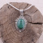 Pendentif en argent et malachite
