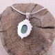 Pendentif en argent et malachite