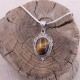 Pendentif en argent et oeil de tigre