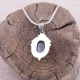 Pendentif en argent et labradorite