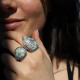 Bague en argent et pierre aventurine