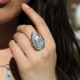 Bague en argent et pierre jaspe mont K2
