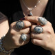 Bague en argent et pierre jaspe mont K2