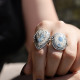 Bague en argent et pierre jaspe mont K2