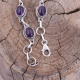 Bracelet en argent et améthyste