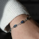 Bracelet en argent et labradorite