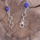 Bracelet en argent et lapis lazuli