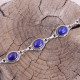 Bracelet en argent et lapis lazuli