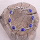 Bracelet en argent et lapis lazuli