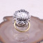 Bague en argent et cuivre - lion bouddhiste