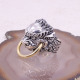 Bague en argent et cuivre - lion bouddhiste