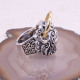 Bague en argent et cuivre - lion bouddhiste