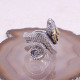 Bague en argent et cuivre - serpent à cornes
