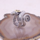 Bague en argent et cuivre - serpent à cornes