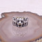 Bague en argent et cuivre - tigre aux yeux verts